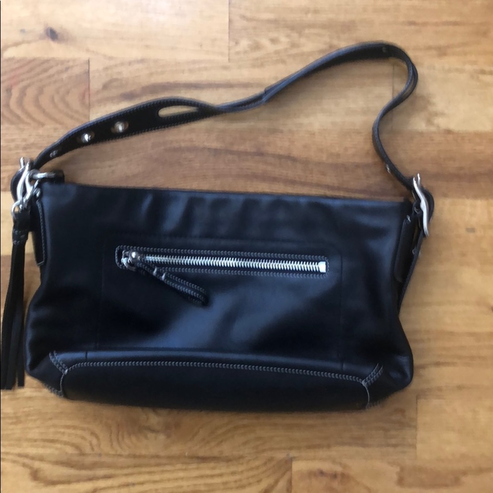 Coach black leather purse